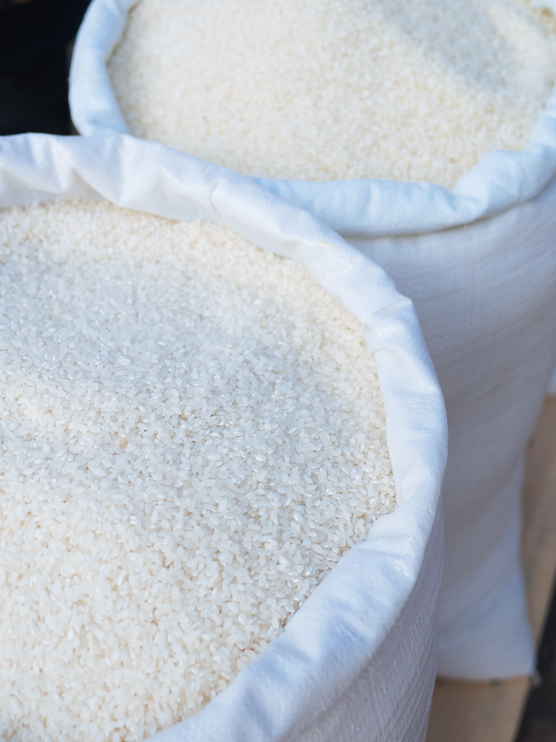 Fabric bags of rice